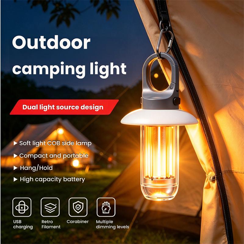 Outdoor Adventure Trips - Lanterna LED recarregável com 5 modos,
