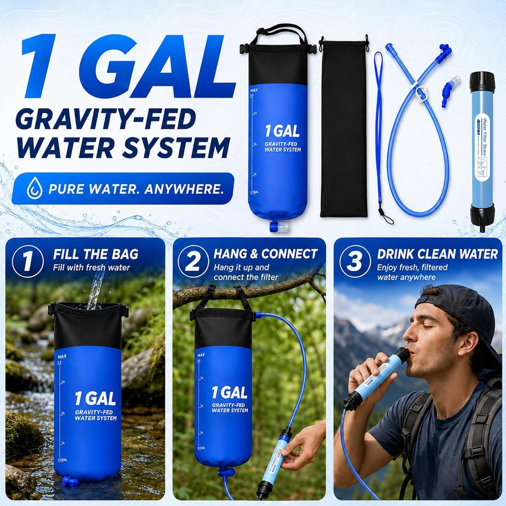 Outdoor Adventure Backpack - Kit de Filtro de Água por