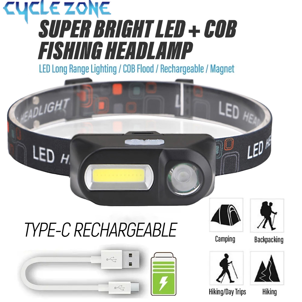 Outdoor Adventure Zone - Xpe + cob mini farol recarregável