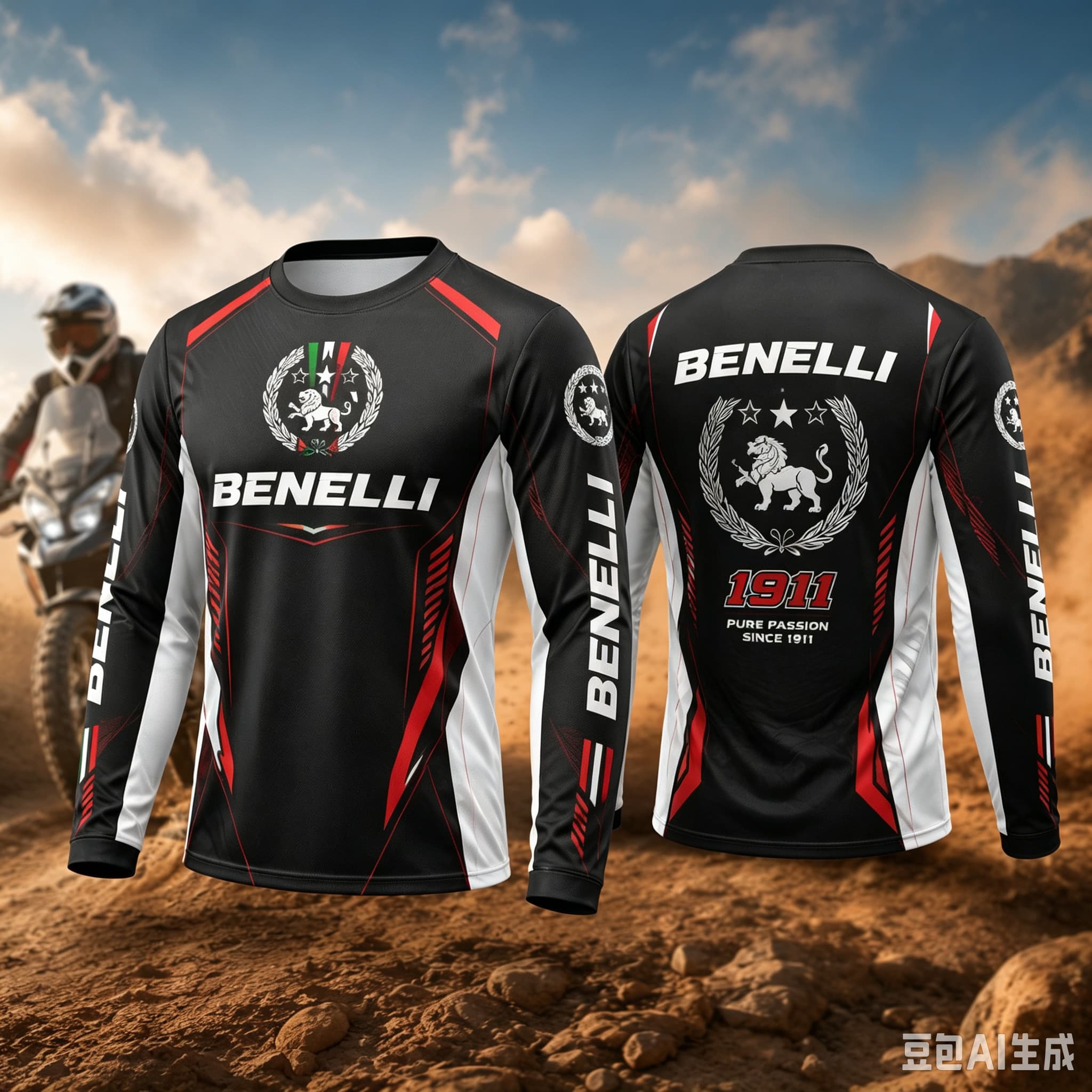 Outdoor Adventure Outfit - Nova Camiseta de Motociclista Benelli Rider