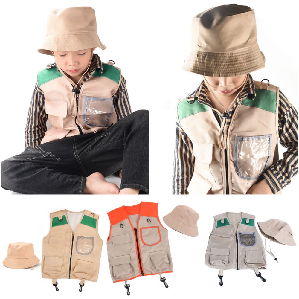 Colete e chapéu de explorador  - Outdoor Adventure Kit For Kids avaliação e preço
