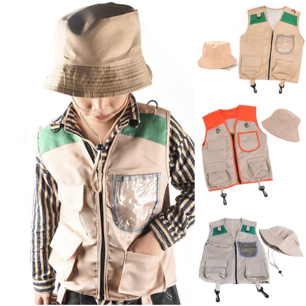 Colete e chapéu de explorador  - Outdoor Adventure Kit For Kids avaliação e preço